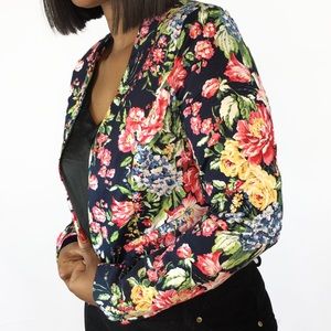 Floral Print Stylish Blazer
